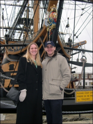 Harry's clients visit Nelsons flagship Victory at Portsmouth dockyard